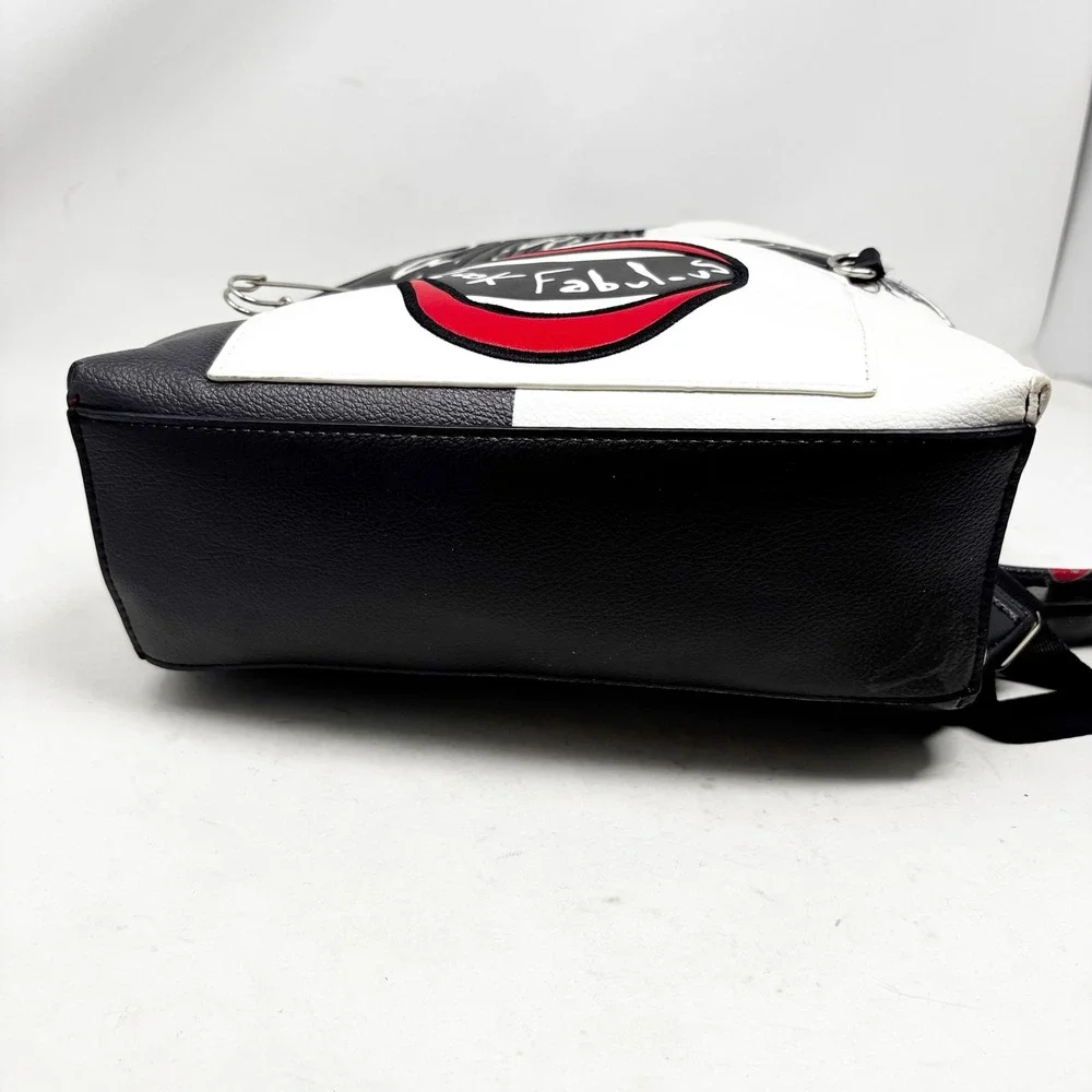 Danielle Nicole Disney Cruella De Vil Look‎ Fabulous Mini Backpack Black White - Picture 11 of 15